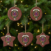 Ogilvie Tartan Crest Christmas Ceramic Ornament